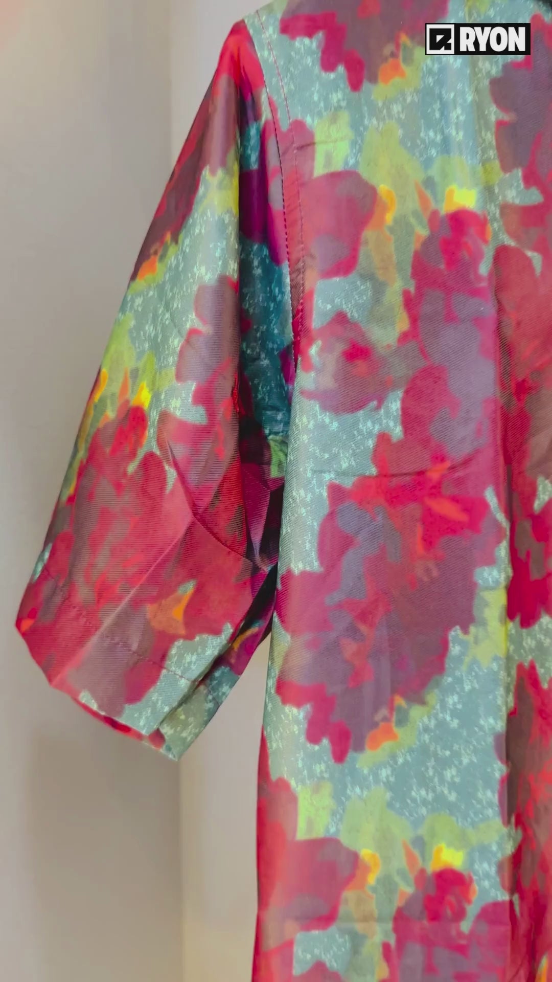 BUY RYON MAROON AND GREEN FLORAL PATTERN PRINT CAMP COLLAR RELAXED-FIT RESORT SHIRT CO ORD SET | RYON